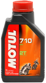 MOTUL 710 2T aceite lubricante sintético para motos de 2 tiempos 2T, ideal  para competición.
